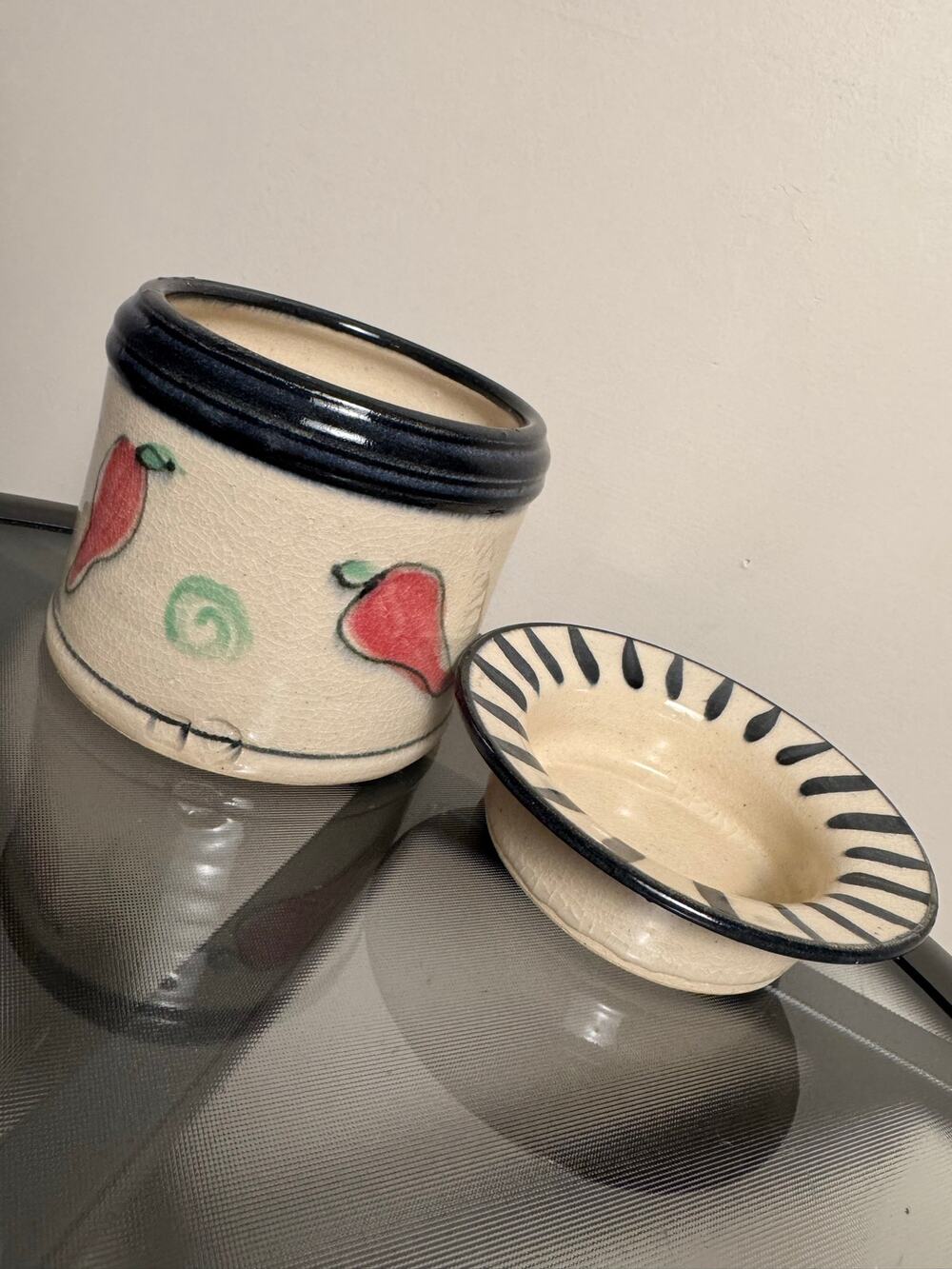 Weird Chili Pepper Pottery With Bowl Lid